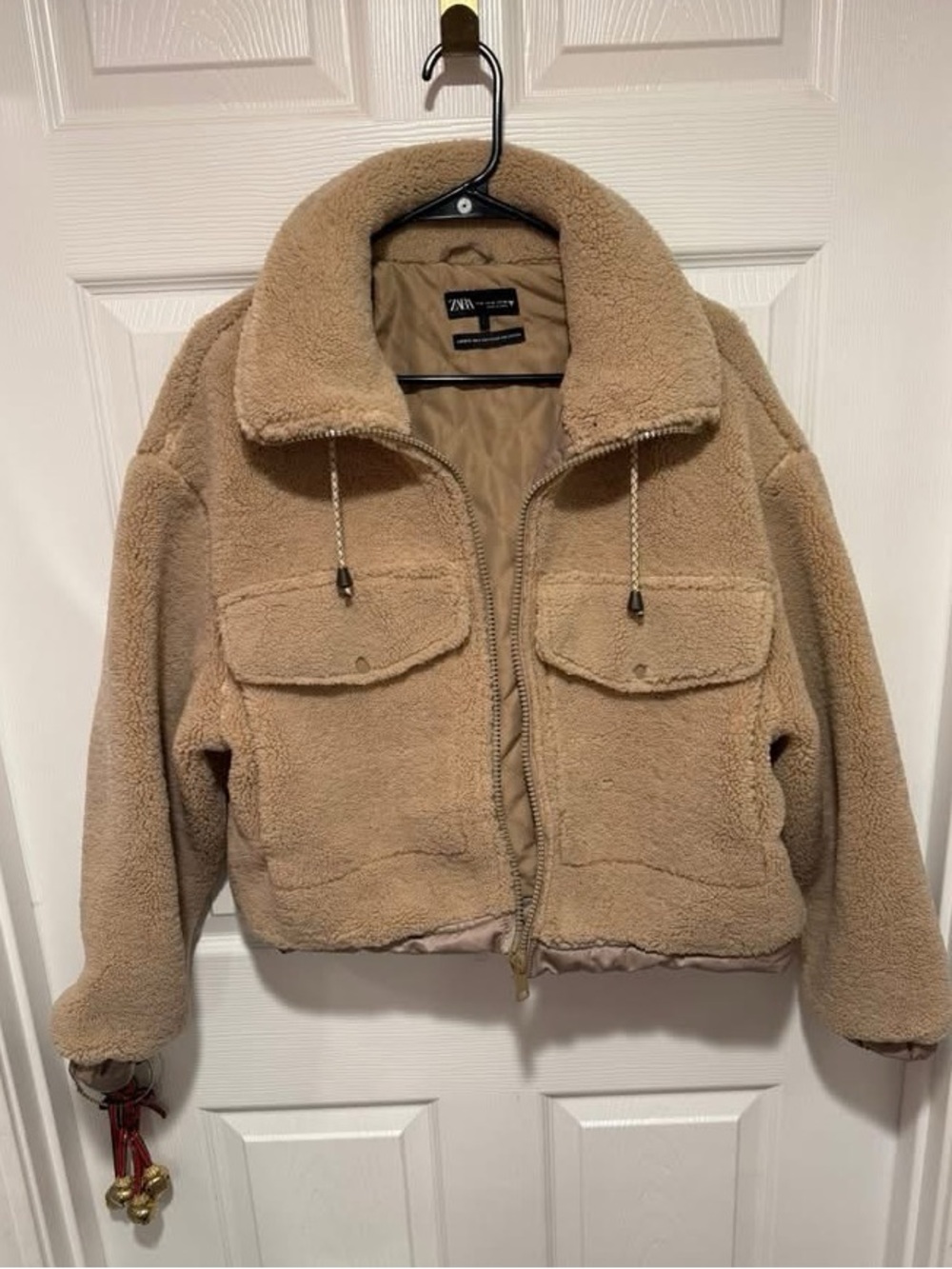 Zara full zip Sherpa teddy jacket